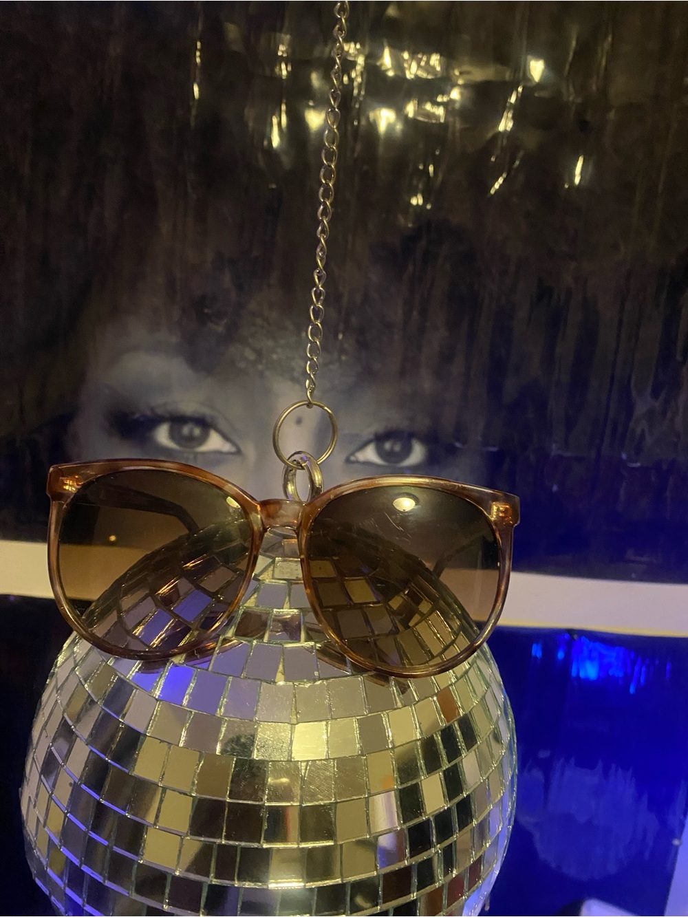 Vintage Liz Claiborne Brown Tortoiseshell Sunglasses with Dark Lenses